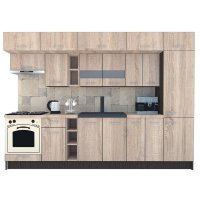Bucatarie BIGMAR 310 A Wenge / Decor 3025